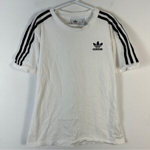 ❤️ adidas Kids White Tee with Black Stripes (Youth) 8